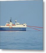 Seismic Surveying Ship Metal Print