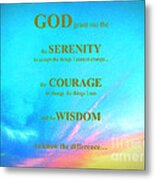 Serenity Prayer Metal Print