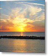 Seven Mile Sunset Over Grand Cayman Metal Print