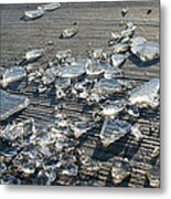 Shards Of Smashed Ice Metal Print