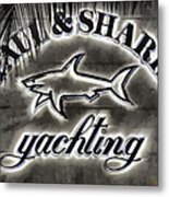 Shark Sign Metal Print