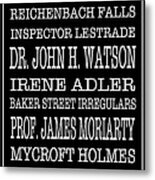 Sherlock Holmes Bus Scroll 2 Metal Print