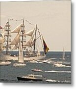 Sails And Flags Abound Metal Print