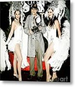 Showgirls And Photographer With Polaroid Metal Print