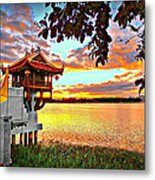 Shrine On The Lake. Metal Print