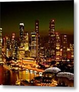 Singapore Skyline Metal Print