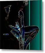 Sitting In The Turquoise Sun Metal Print