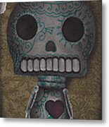 Skelly With A Heart Metal Print