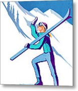 Ski The Rockies Metal Print