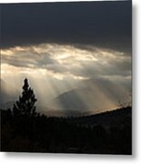 Skylight Thru Darkness Metal Print