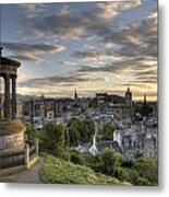 Skyline Of Edinburgh Scotland Metal Print