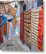 Small Colorful Streets In Medina Of Metal Print