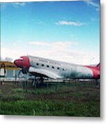 Small Plane In The City Of Ushuaia Metal Print