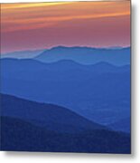 Smoky Sunset In Shenandoah National Park Metal Print