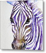 Snazzy_ Purple Stripes Metal Print