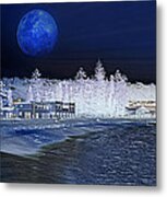 Snow At Sydney Beach - Artistic Impression Metal Print