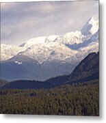 Snow Capped Mountains Metal Print