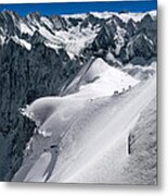 Snow Hikers Metal Print