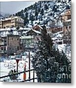 Snow In Jerome Arizona Metal Print