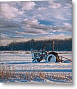 Snow Tractor Metal Print