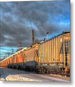 Snow Train Metal Print