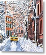 Snow West Village New York City Metal Print