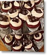 #snowflake #chocolate Topped #redvelvet Metal Print