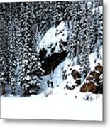 Snowshoers Metal Print