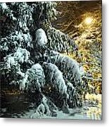 Snowy Abstract Metal Print