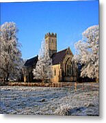 Snowy Blackfriars Abbey Metal Print