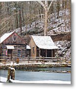 Snowy Morning In The Woods Metal Print