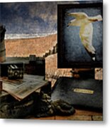 Solitary Sea Gull Metal Print