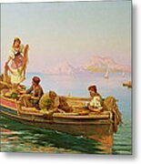 South Italian Fishing Scene Metal Print