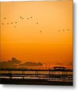 Southport Pier At Sunset Metal Print