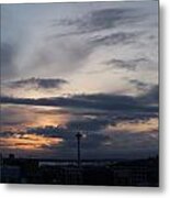 Space Needle Sunrise Metal Print