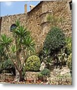 Spanish Church Garden Metal Print