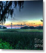 Spanish Moss Bridge View Metal Print