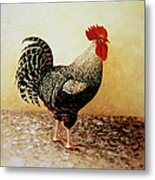 Speckled Rooster Metal Print