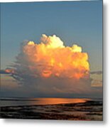Spectacular Cloud In Sunset Sky Metal Print