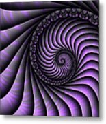 Spiral Purple And Grey Metal Print