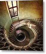 Spiral Staircaise With A Window Metal Print