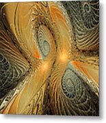 Spirals Of Gold Metal Print