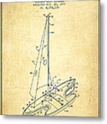 Sport Sailboat Patent From 1977 - Vintage Metal Print