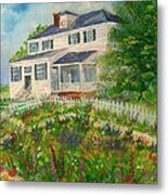 Spring In Colonial Williamsburg- Cole House Metal Print