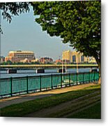 Spring Morning By The Charles River Metal Print