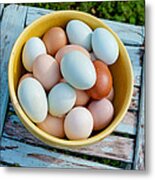 Springtime Eggs Metal Print