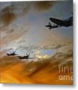 Squadron Scramble Metal Print