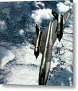 Sr-71 Blackbird Reconnaissance Aircraft Metal Print