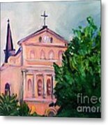 St. Louis Cathedral From Royal Street Metal Print