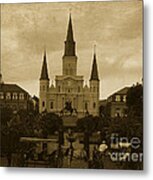 St Louis Cathedral - New Orleans Metal Print